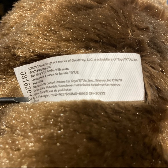 Toys R Us 2013 soft Brown 16" large Monkey / chimp plush Stuffed Animal Tan face - Picture 8 of 8